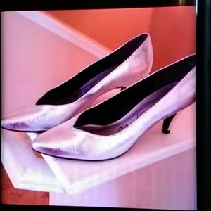 VTG 90s life stride night life silver pumps